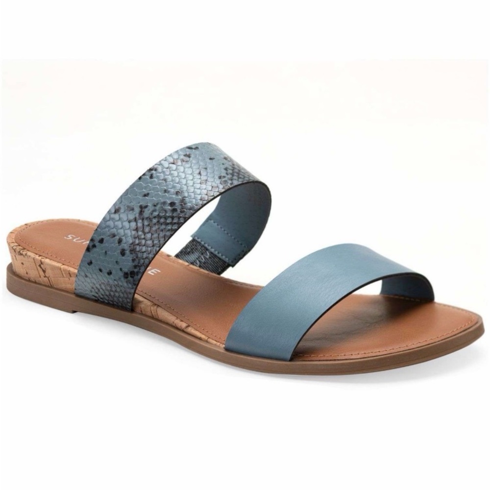 Sun + Stone Blue and Brown Women's Sandals. Women’s Size 10.5M